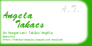 angela takacs business card